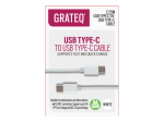GRATEQ USB-C - USB-C CABLE 100W 2.25M WHITE